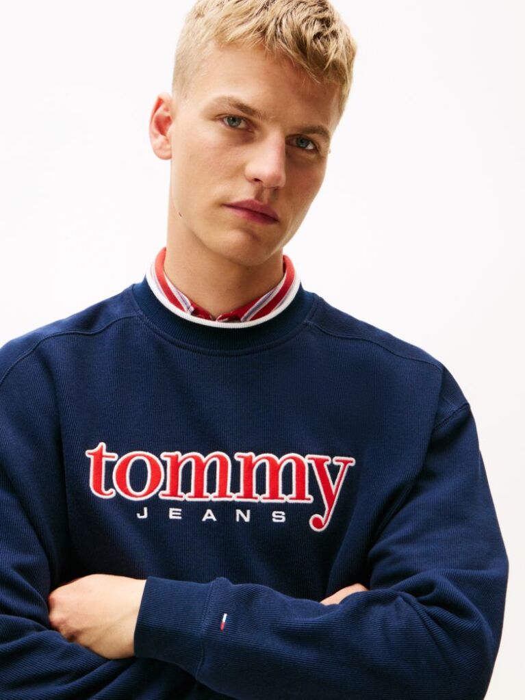 Μπλε Φούτερ Fleece Με Λογότυπο '90s  Άνδρες