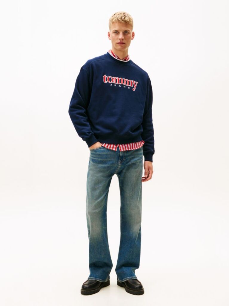 Μπλε Φούτερ Fleece Με Λογότυπο '90s  Άνδρες