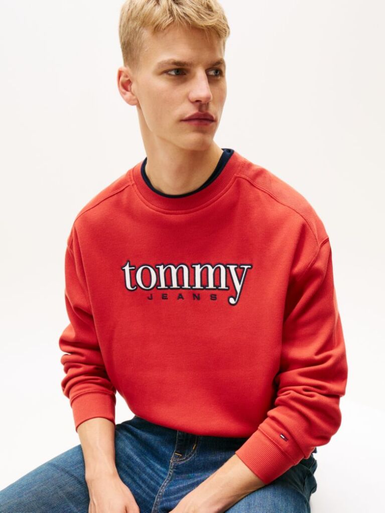 Κόκκινο Φούτερ Fleece Με Λογότυπο '90s  Άνδρες
