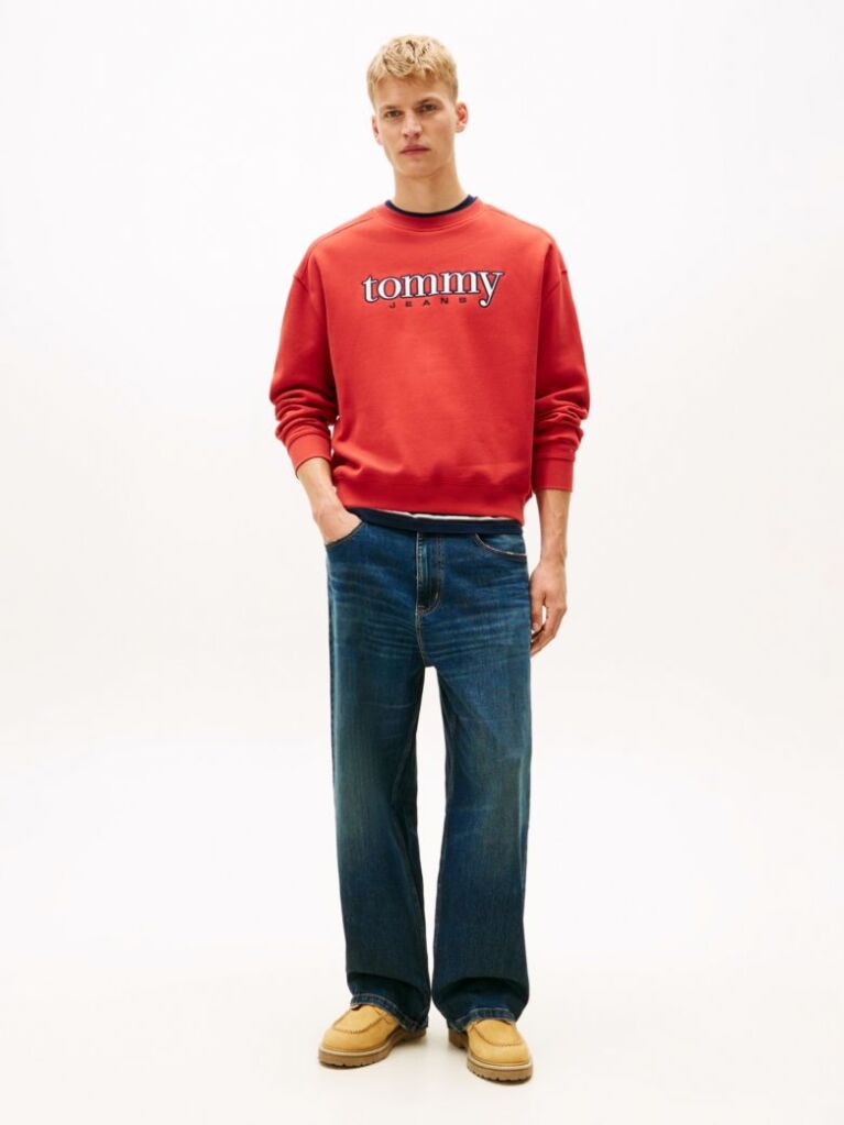 Κόκκινο Φούτερ Fleece Με Λογότυπο '90s  Άνδρες