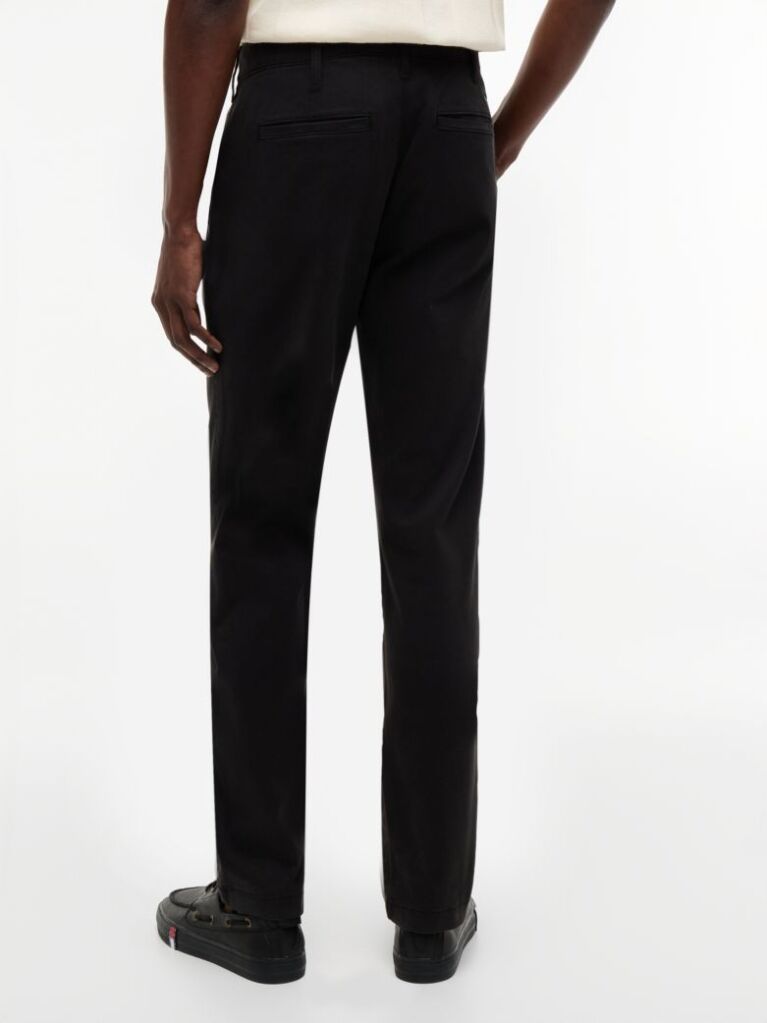 Black Scanton Slim Peached Twill Chinos  Men