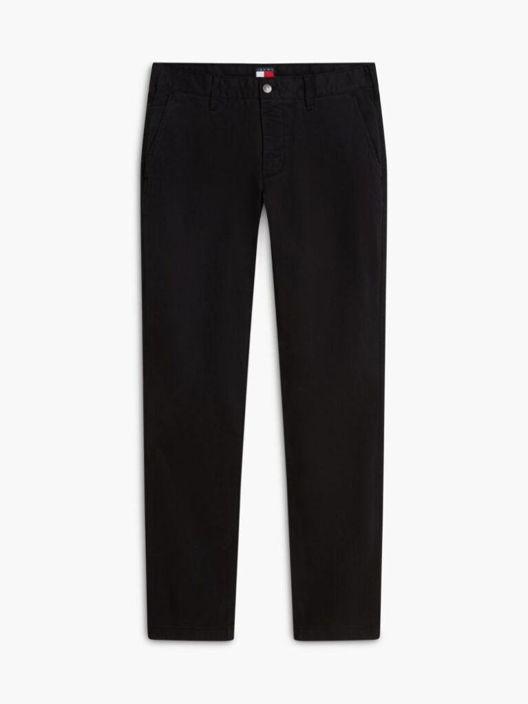 Black Scanton Slim Peached Twill Chinos  Men
