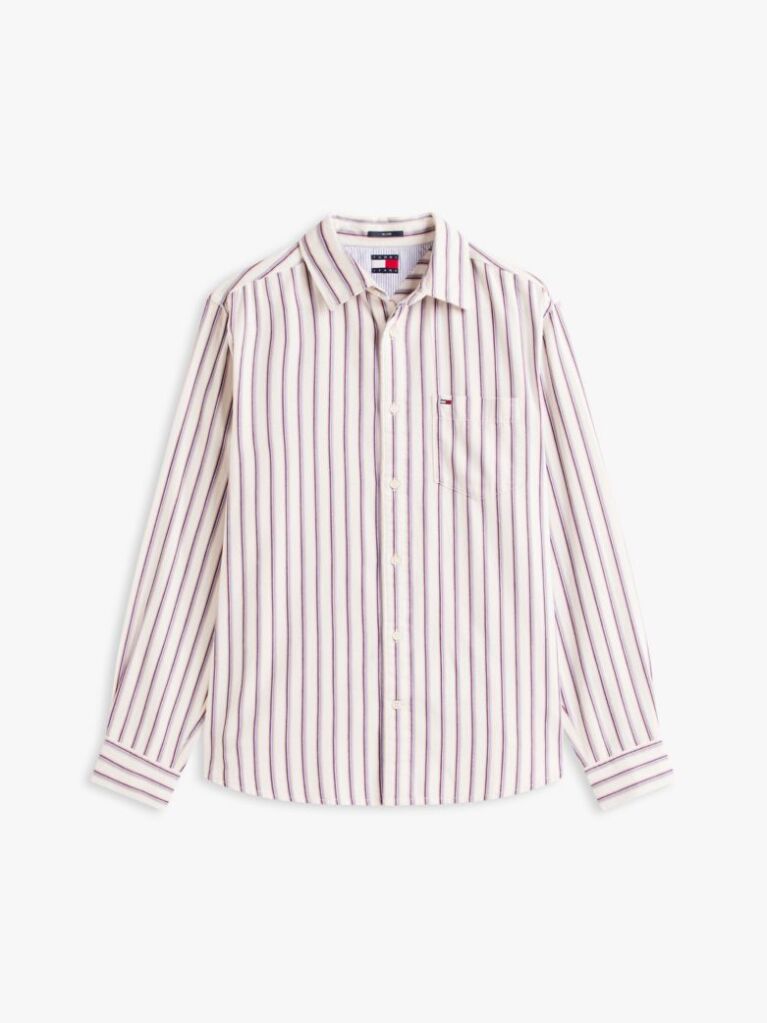 Multi Relaxed Fit Stripe Twill Shirt  Men