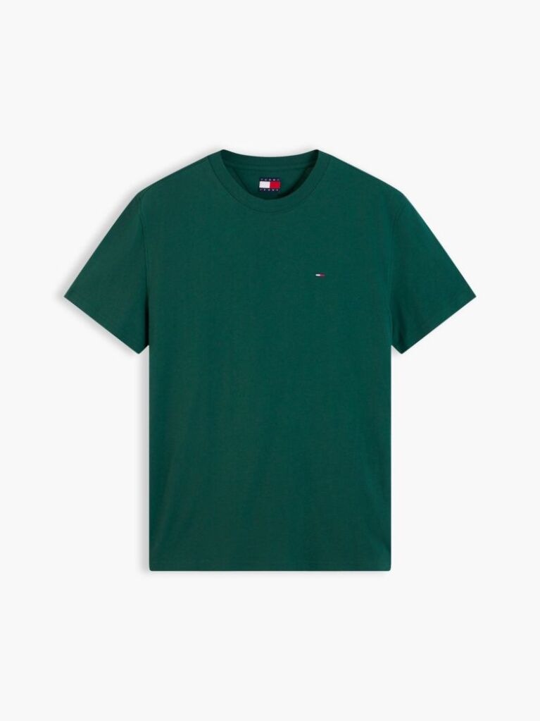 Πράσινο T-Shirt Με Κλασική Λαιμόκοψη Και Σημαία Tommy  Άνδρες