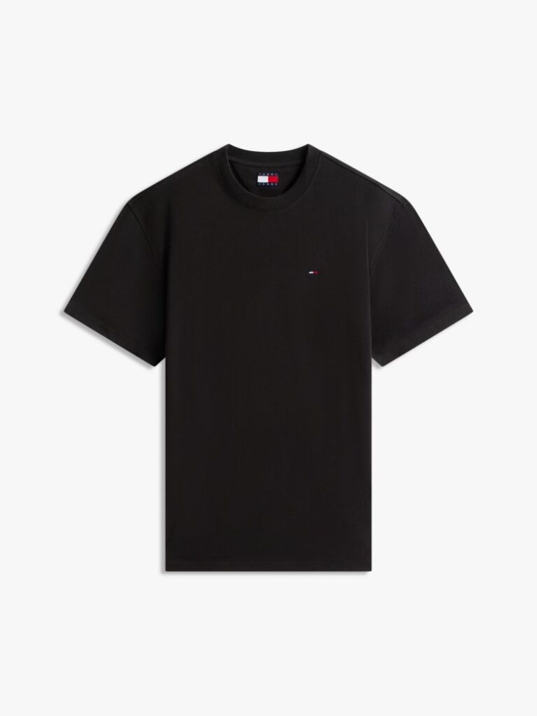 Μαύρο Άνετο T-Shirt Με Σημαία Tommy  Άνδρες