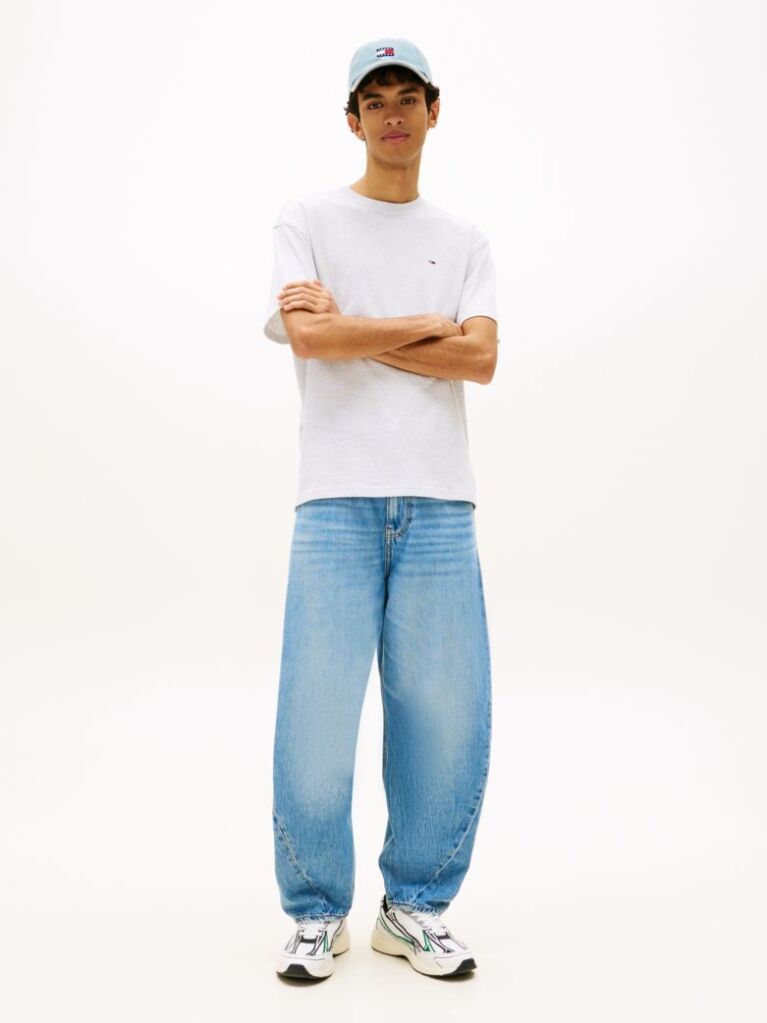 Grey Tommy Flag Relaxed T-Shirt  Men