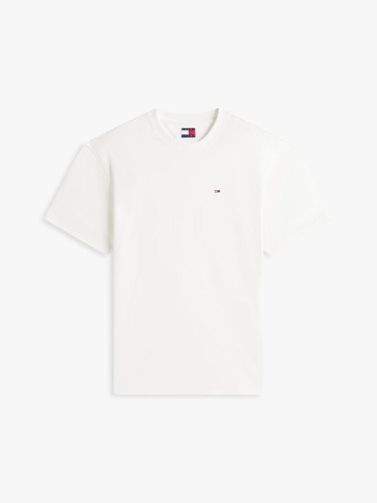 Άσπρο Άνετο T-Shirt Με Σημαία Tommy  Άνδρες