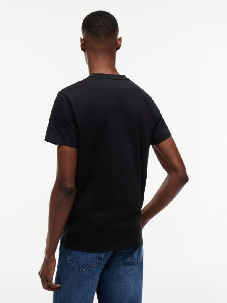 Black Signature Logo Slim Jersey T-Shirt  Men