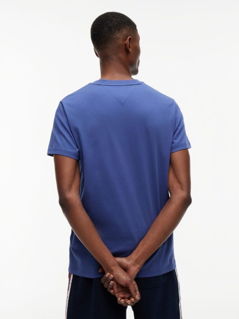 Blue Signature Logo Slim Jersey T-Shirt  Men