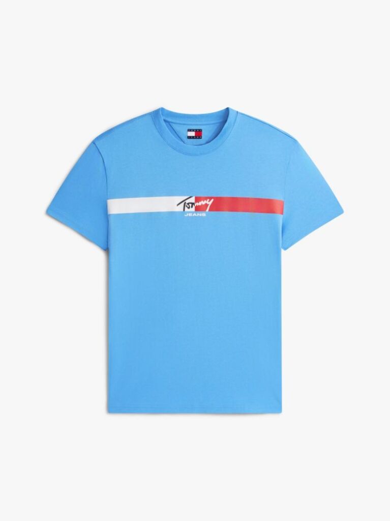 Blue Signature Logo Jersey T-Shirt  Men