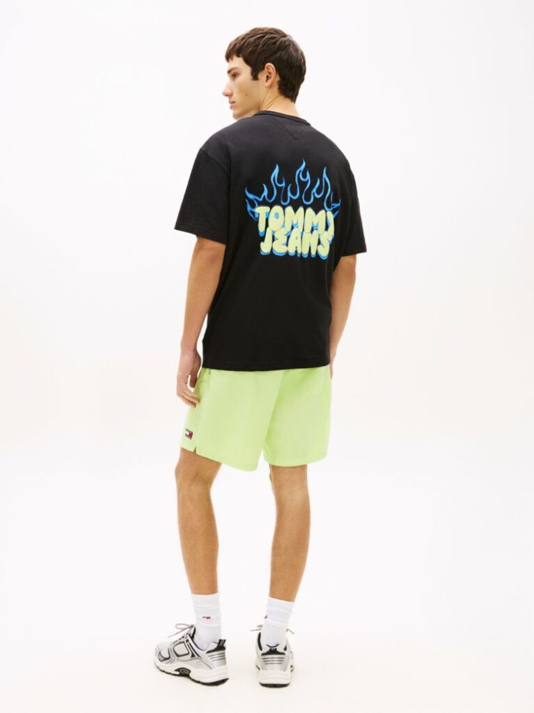 Μαύρο Άνετο T-Shirt Με Bubble Λογότυπο  Άνδρες
