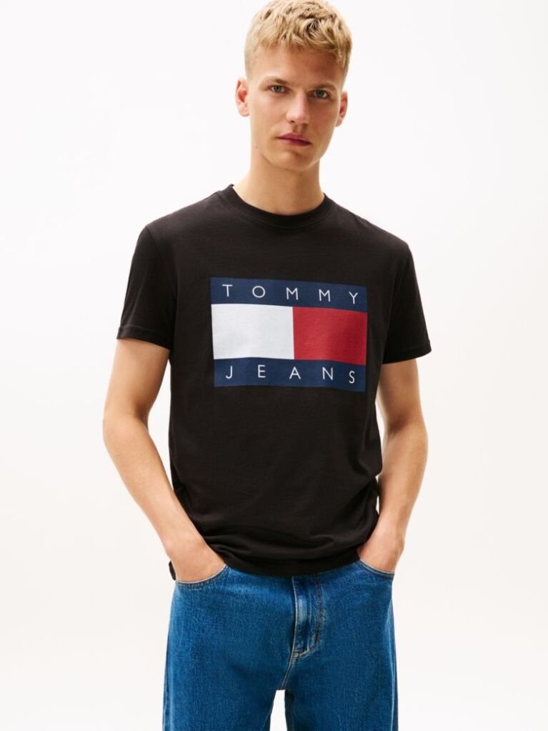Black Flag Badge Jersey Crew Neck T-Shirt  Men
