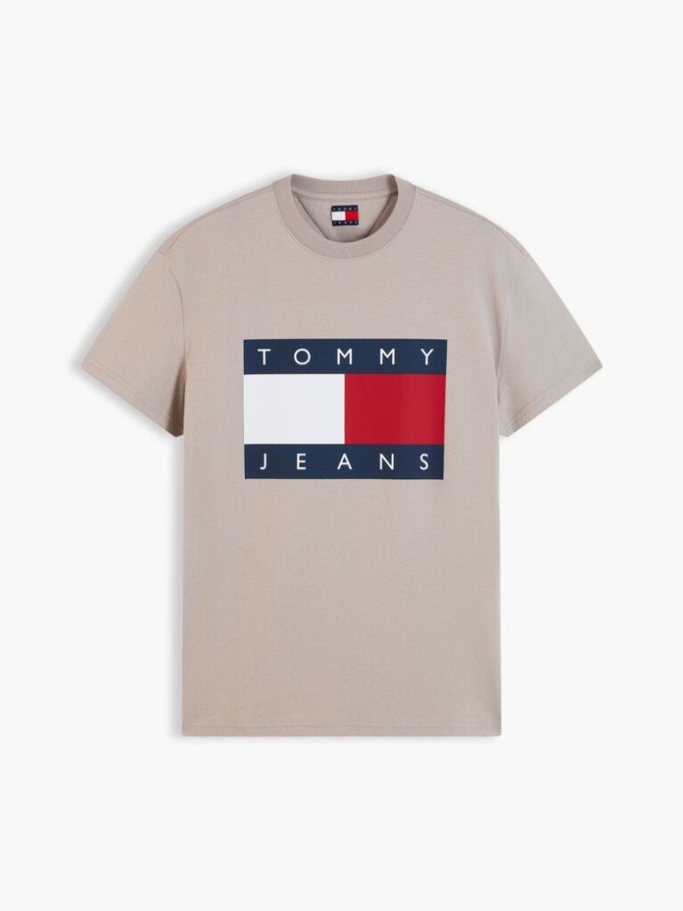 Brown Flag Badge Jersey Crew Neck T-Shirt  Men