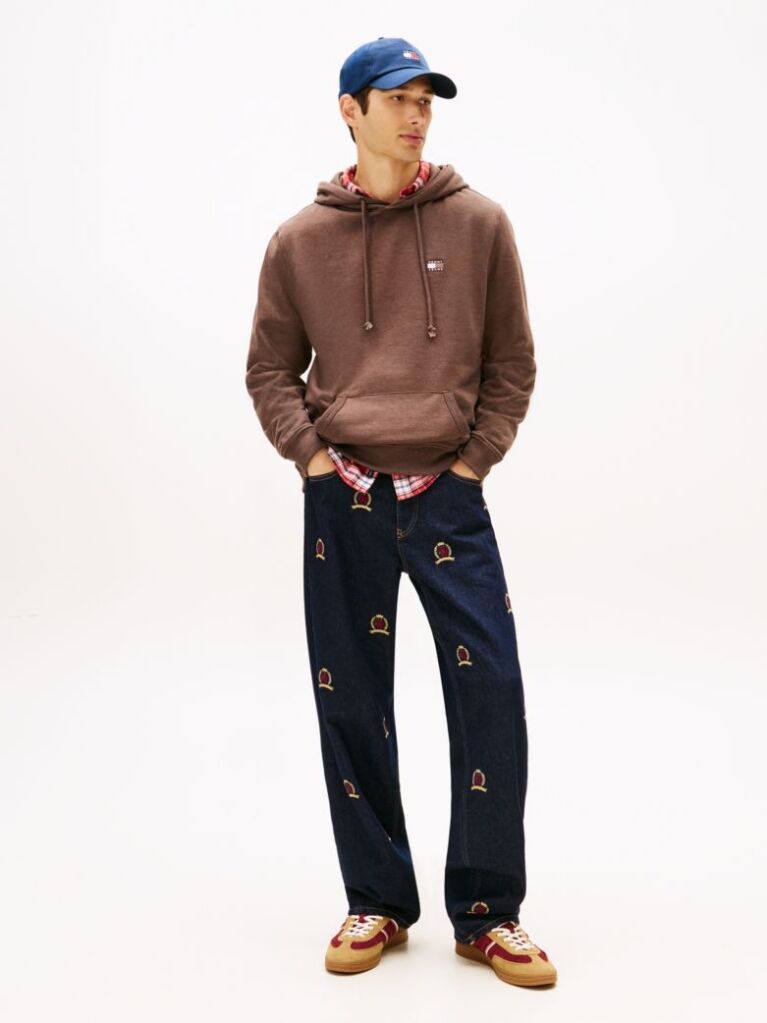 Καφέ Hoody Με Ετικέτα Tommy  Άνδρες