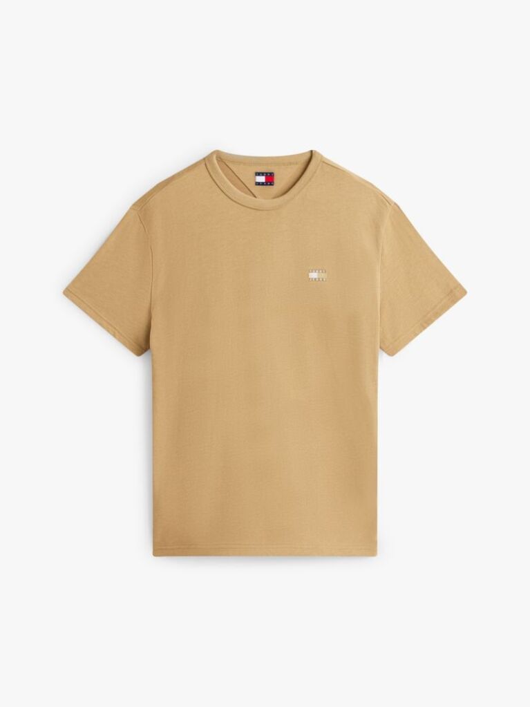 Beige Tonal Tommy Badge Jersey T-Shirt  Men