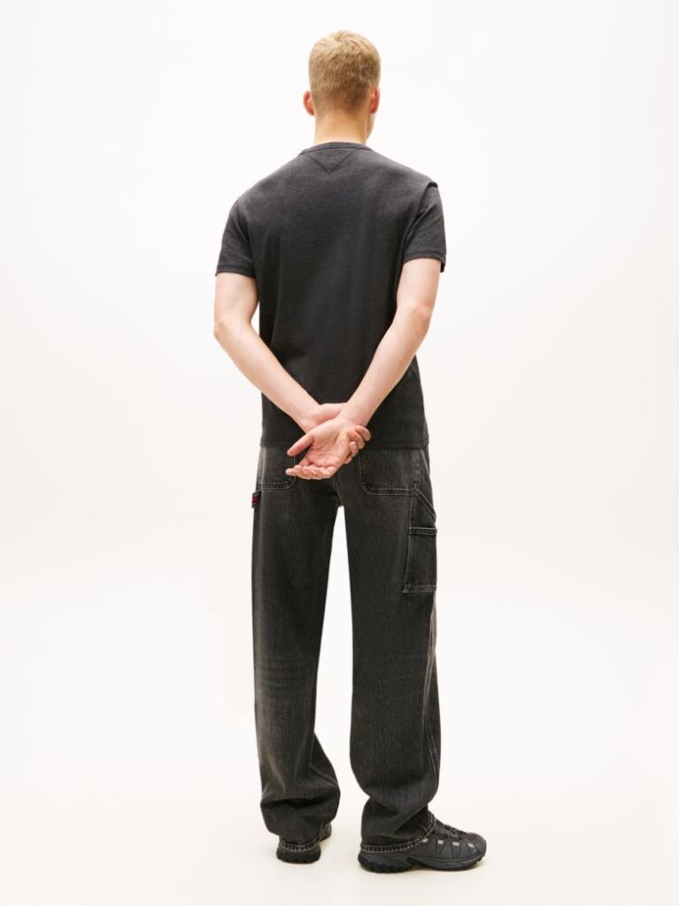 Black Tonal Tommy Badge Jersey T-Shirt  Men