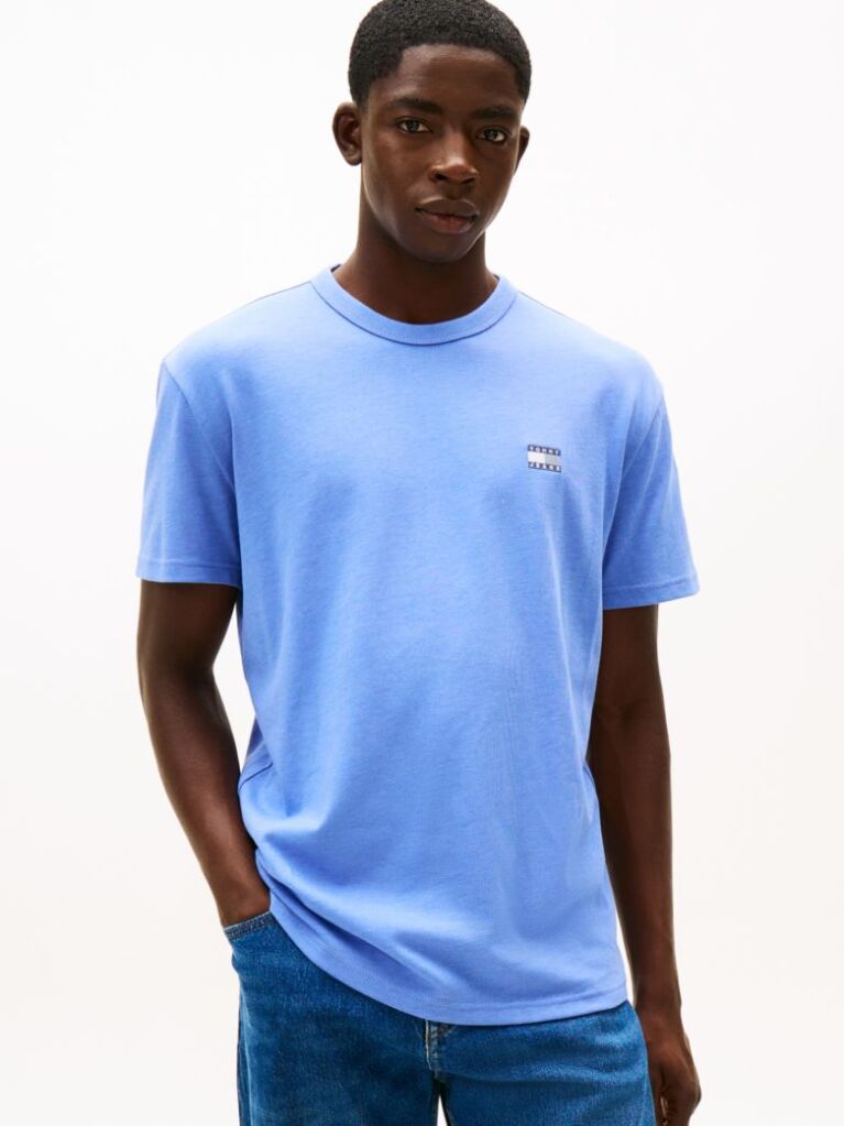 Blue Tonal Tommy Badge Jersey T-Shirt  Men