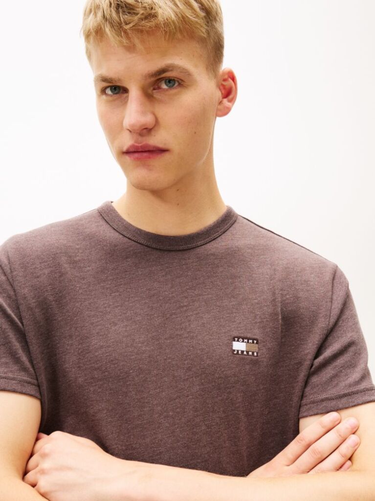 Brown Tonal Tommy Badge Jersey T-Shirt  Men