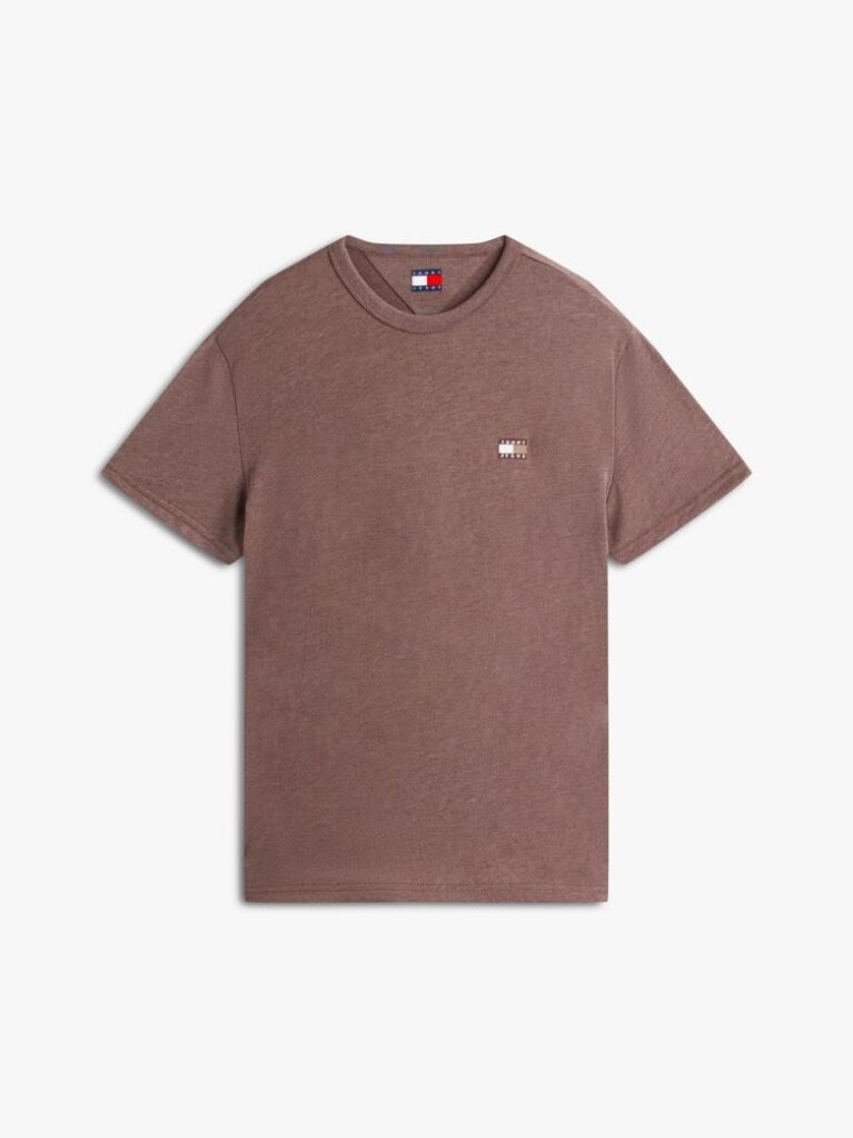 Brown Tonal Tommy Badge Jersey T-Shirt  Men