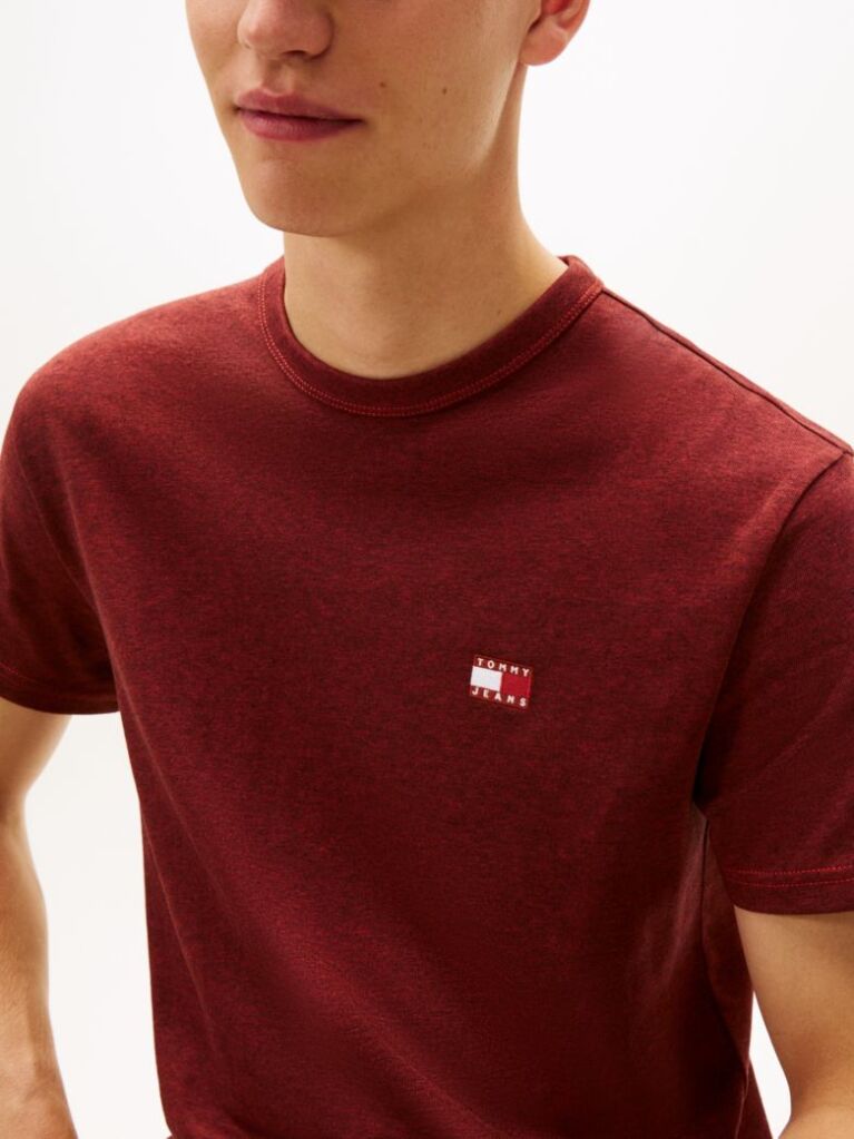 Red Tonal Tommy Badge Jersey T-Shirt  Men