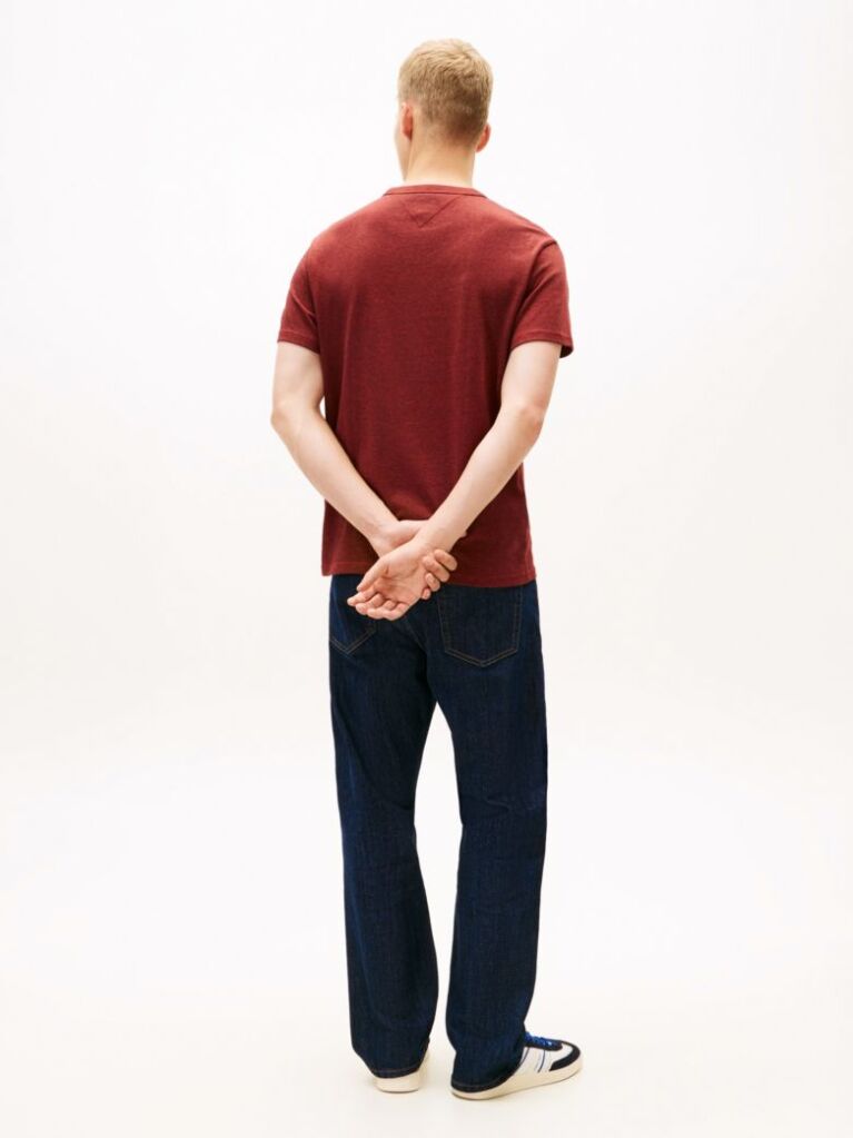 Red Tonal Tommy Badge Jersey T-Shirt  Men