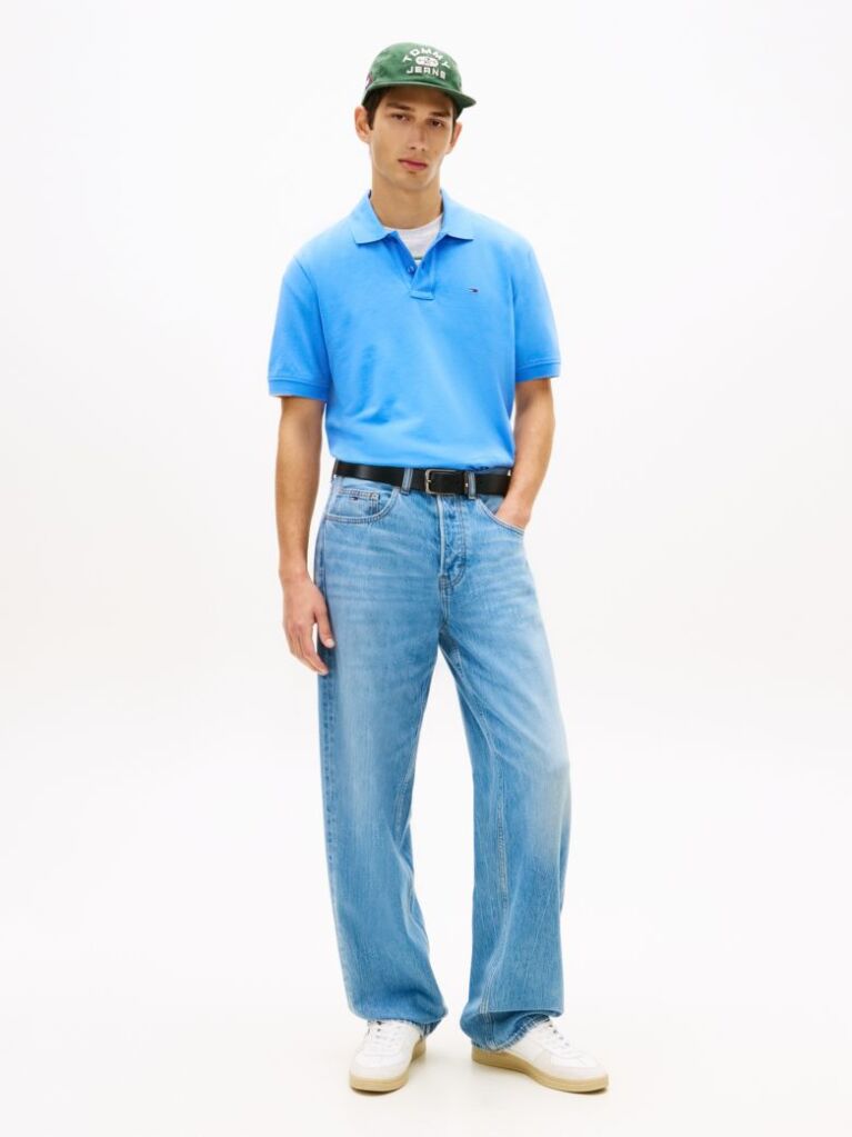 Blue Hilfiger Flag Regular Fit Pique Polo Shirt  Men