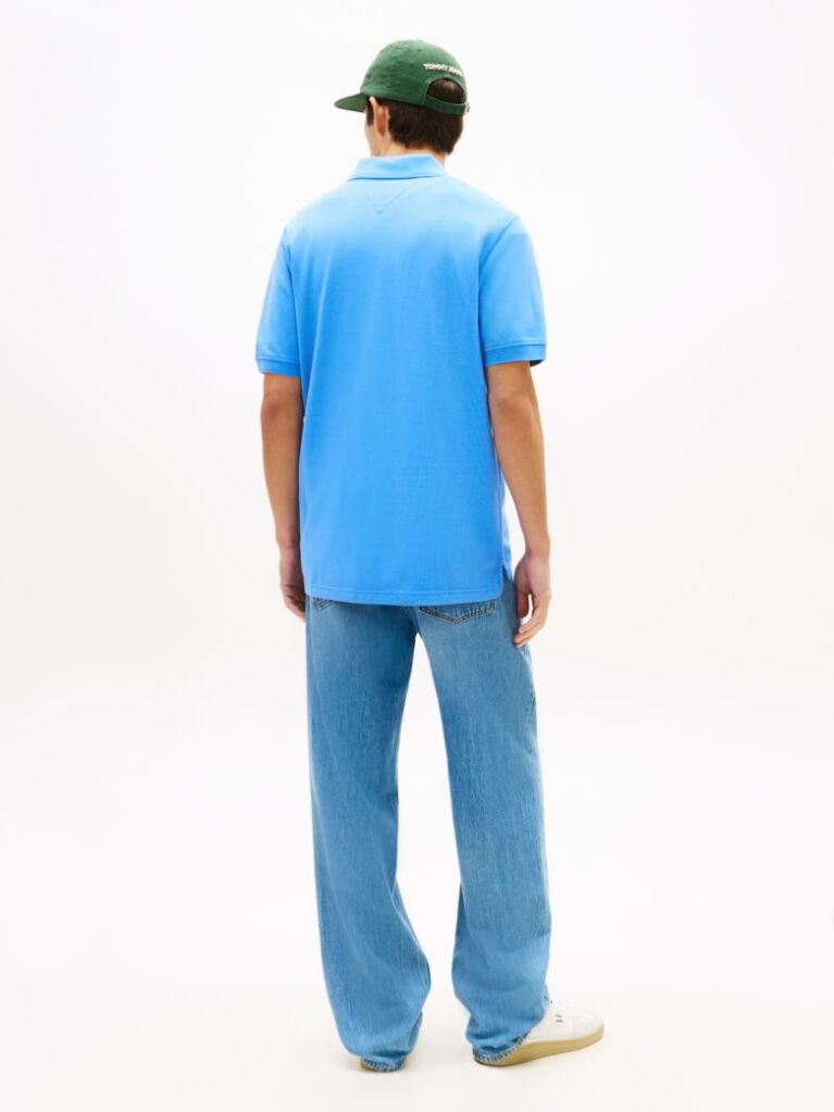 Blue Hilfiger Flag Regular Fit Pique Polo Shirt  Men
