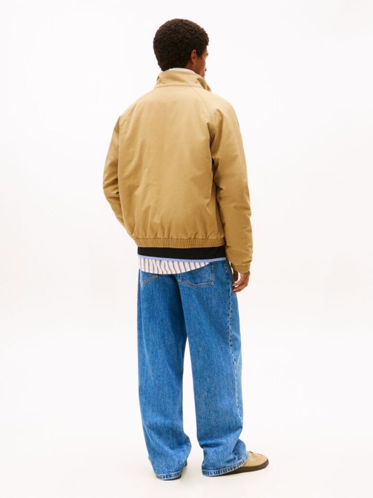 Beige Twill Relaxed Padded Jacket  Men