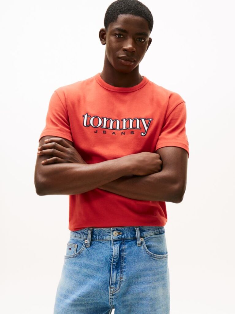 Red Logo Appliqué Jersey T-Shirt  Men