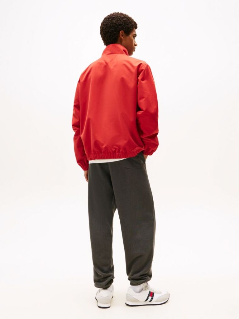 Red Water Repellent Funnel Neck Jacket  Men