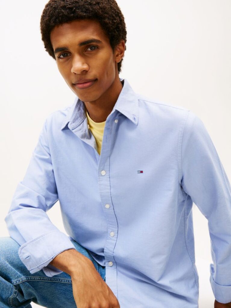 Purple Regular Fit Button-Down Collar Oxford Shirt  Men