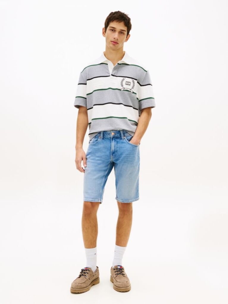 Denim Ronnie Whiskered Slim Denim Bermuda Shorts  Men