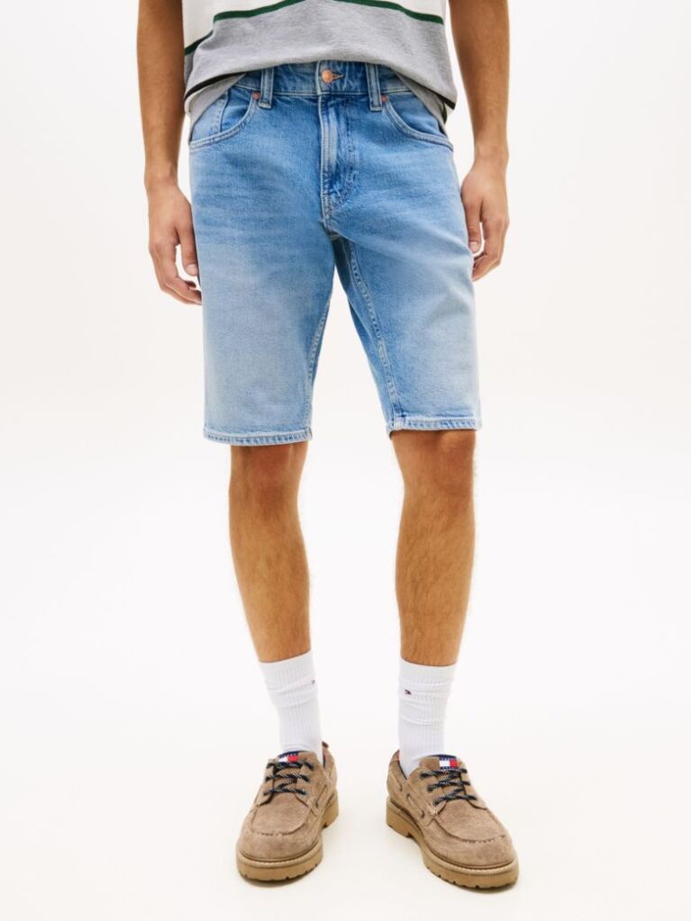 Denim Ronnie Whiskered Slim Denim Bermuda Shorts  Men