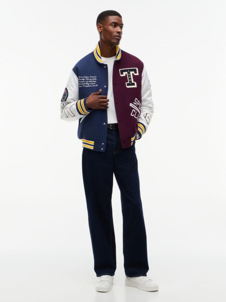 Multi Μάλλινο Τζάκετ Με Varsity Letterman Σχέδιο  Άνδρες