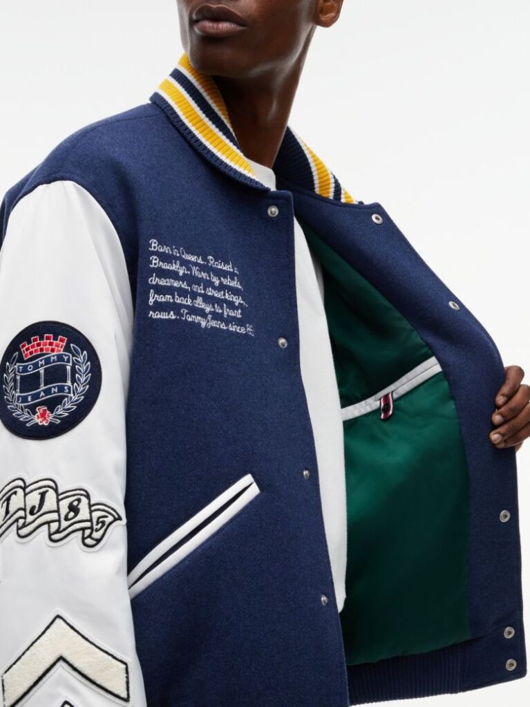 Multi Μάλλινο Τζάκετ Με Varsity Letterman Σχέδιο  Άνδρες