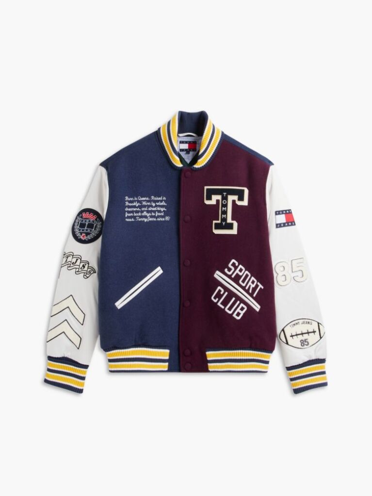 Multi Μάλλινο Τζάκετ Με Varsity Letterman Σχέδιο  Άνδρες