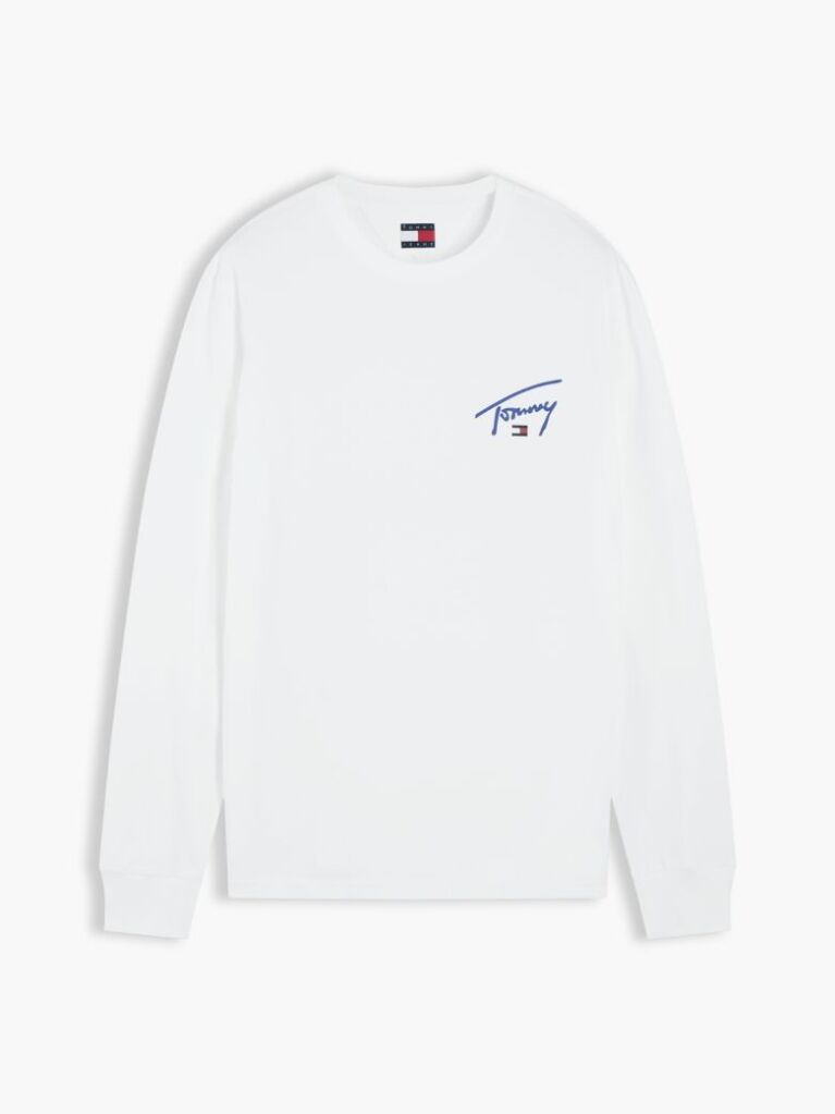 Beige Signature Logo Slim Long Sleeve T-Shirt  Men
