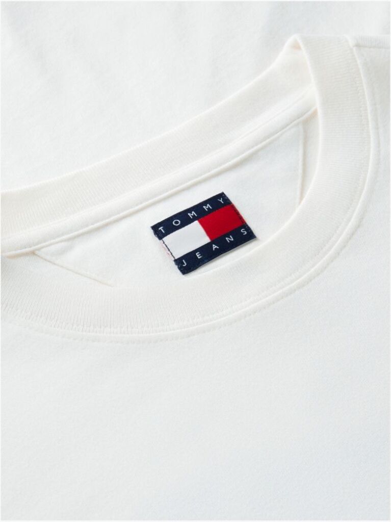 Άσπρο Άνετο T-Shirt Με Λογότυπο  Άνδρες