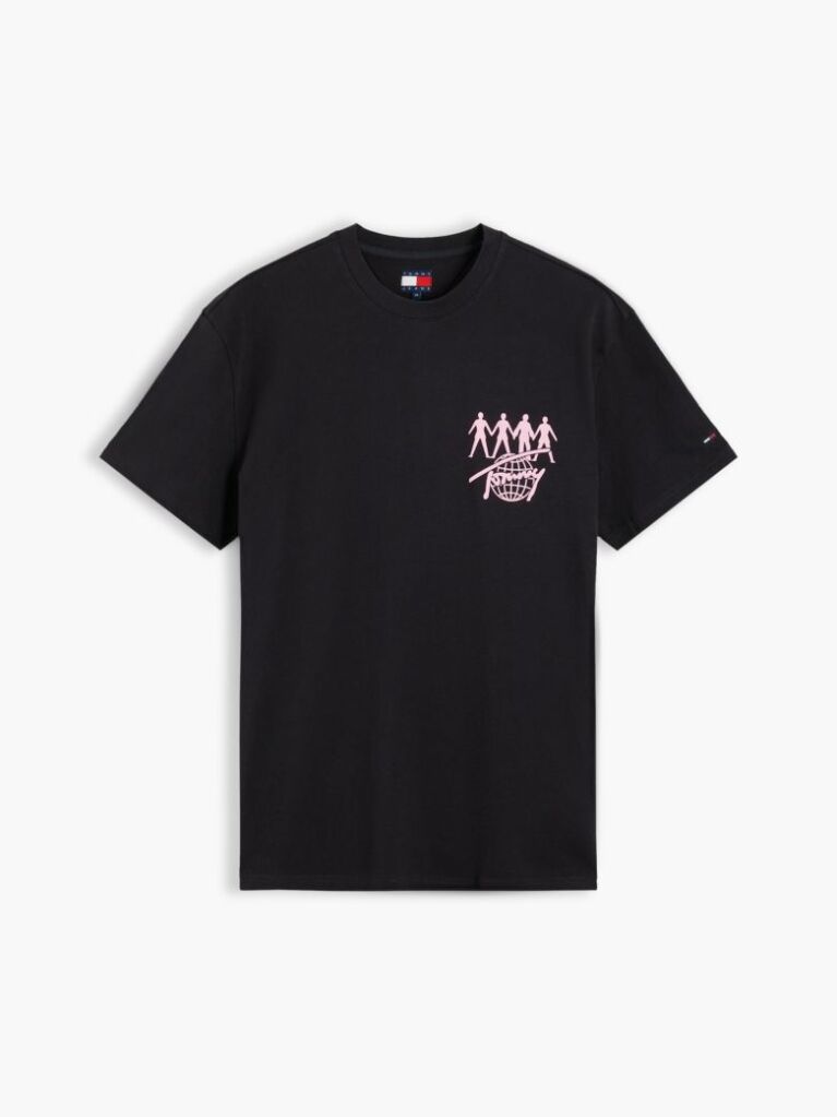 Black Back Graphic Jersey Crew Neck T-Shirt  Men