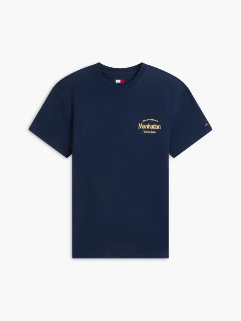 Blue Back Graphic Jersey Crew Neck T-Shirt  Men