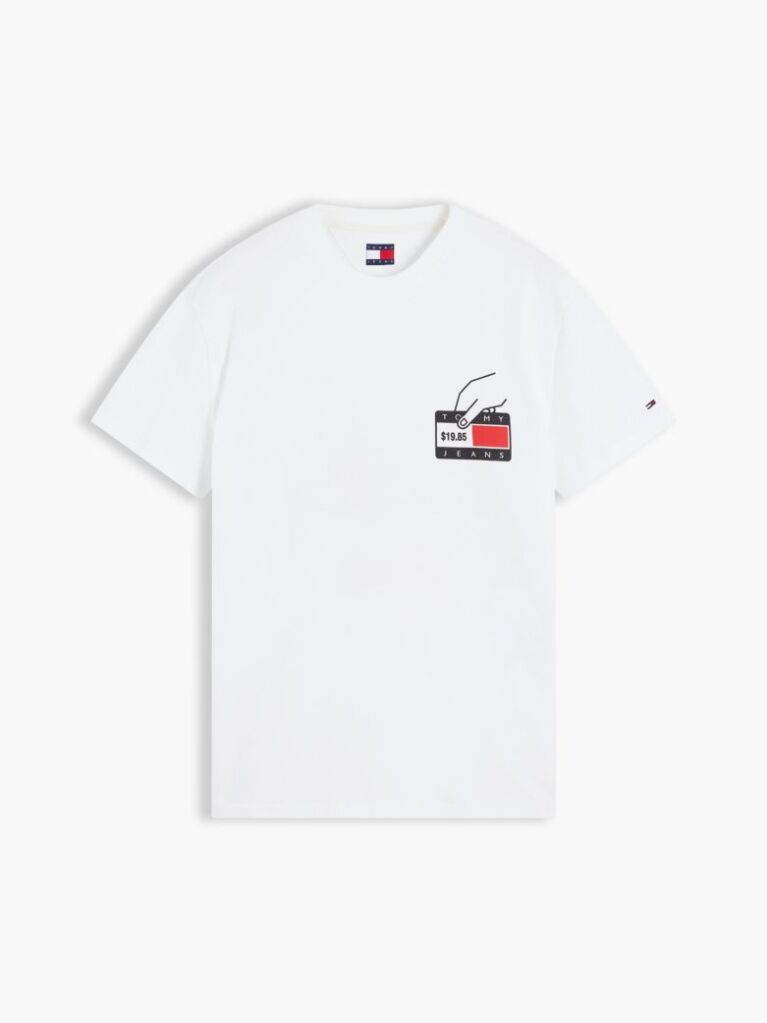 Beige Back Graphic Jersey Crew Neck T-Shirt  Men