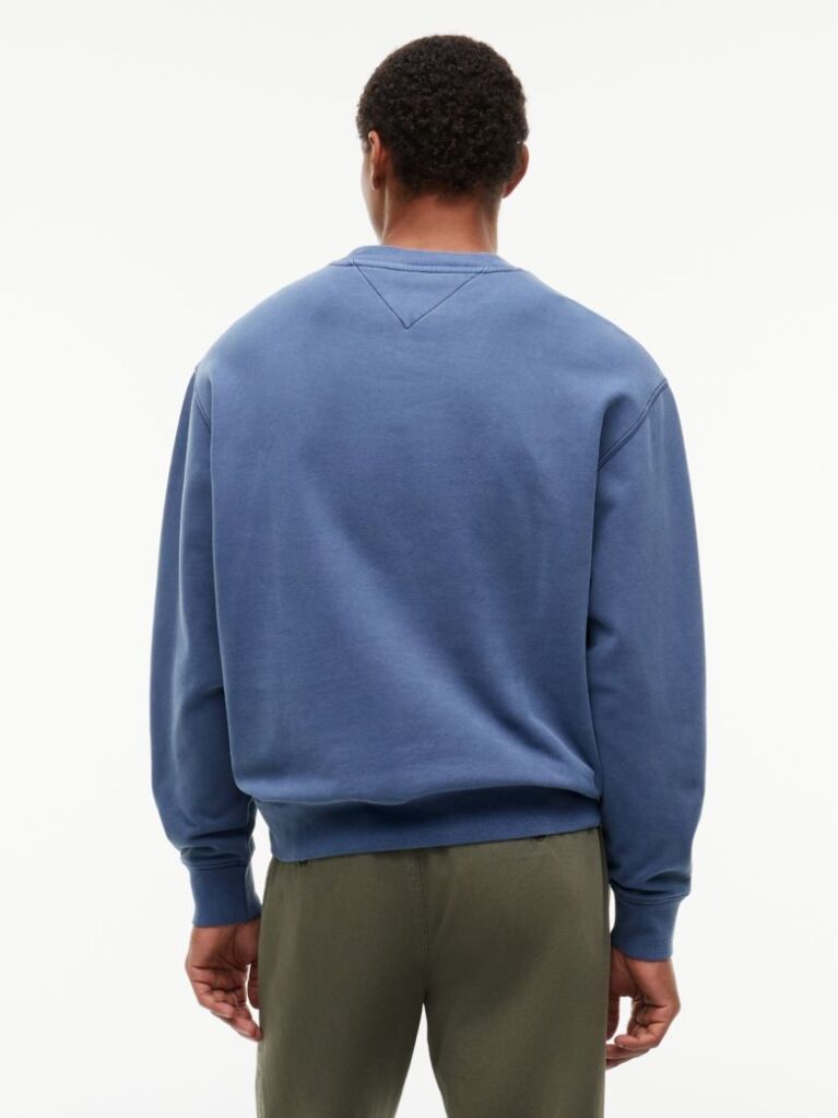 Blue Varsity Logo Relaxed Terry Sweatshirt  Men