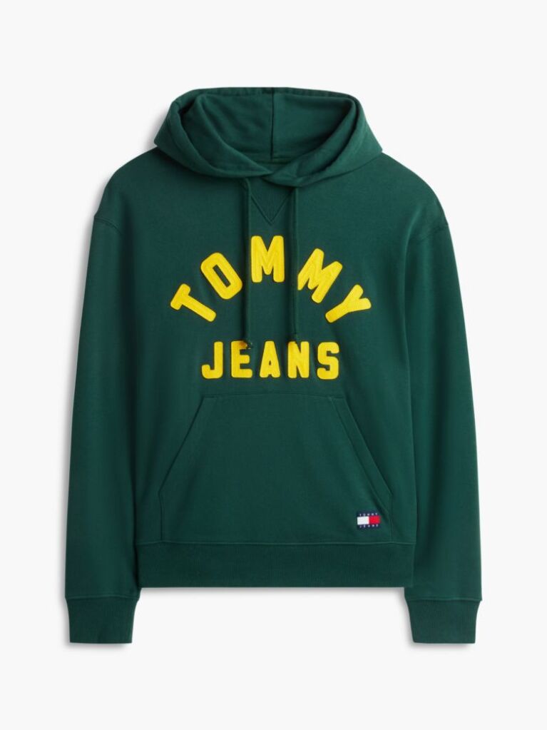 Πράσινο Άνετο Fleece Hoody Με Λογότυπο  Άνδρες