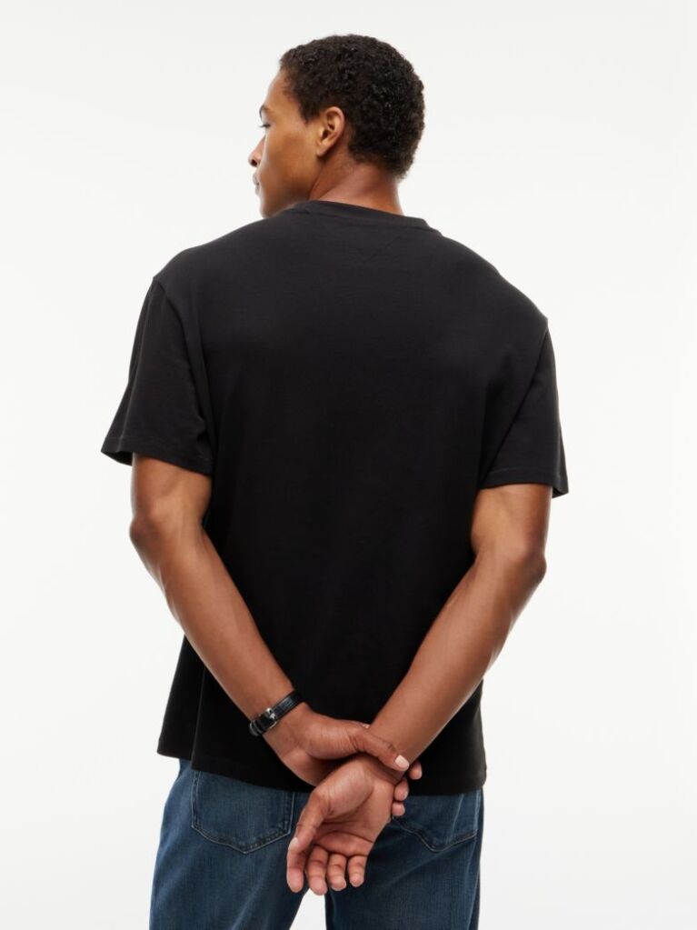 Black Logo Relaxed Crew Neck T-Shirt  Men