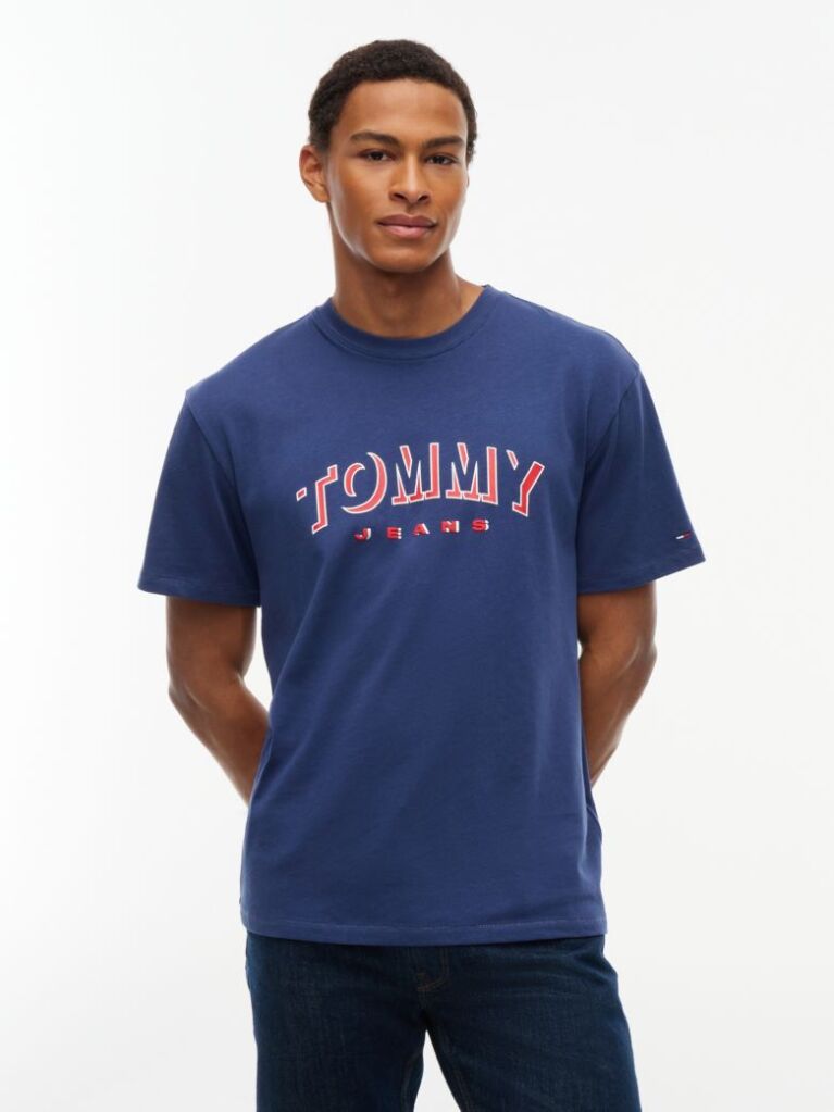 Blue Logo Relaxed Crew Neck T-Shirt  Men