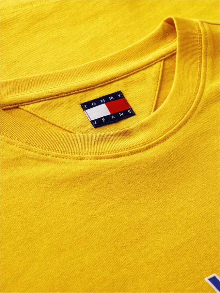 Yellow Logo Relaxed Crew Neck T-Shirt  Men