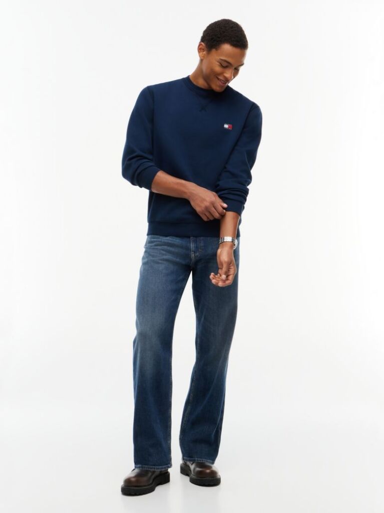 Blue Badge Fleece Crew Neck Sweatshirt  Men