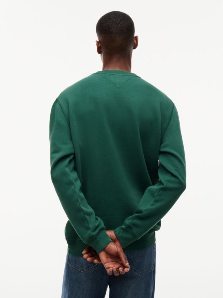 Green Badge Fleece Crew Neck Sweatshirt  Men
