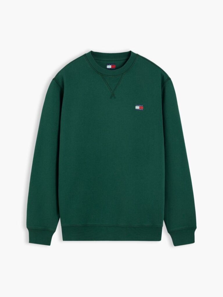Green Badge Fleece Crew Neck Sweatshirt  Men