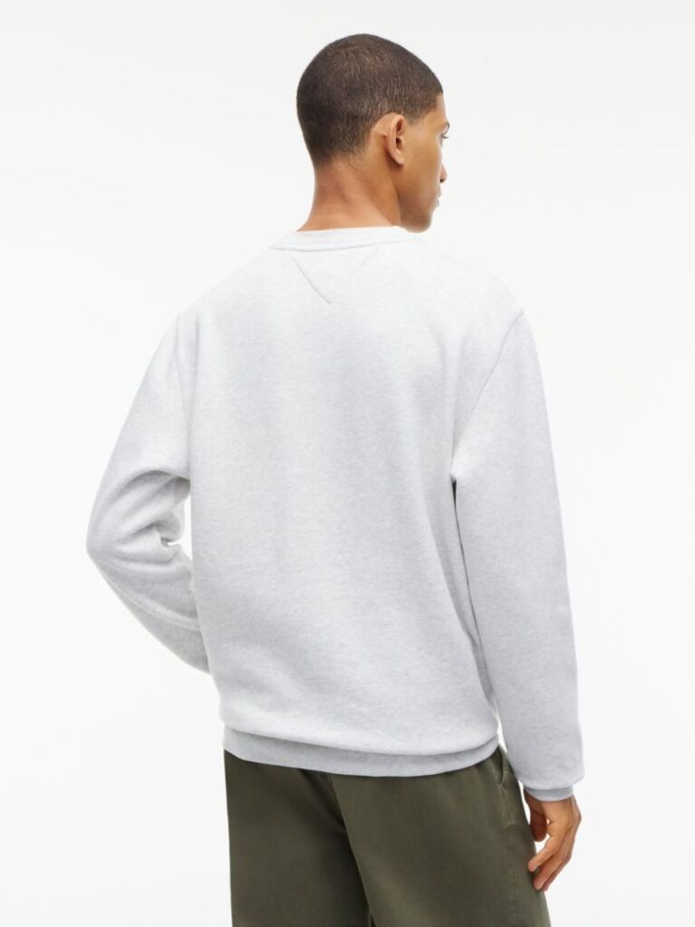 Γκρι Φούτερ Με Κλασική Λαιμόκοψη Και Fleece Επένδυση  Άνδρες